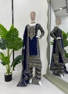 RTC 5785 Faux Gorgette With Thread With Sequnce Work Top With Pant Dupatta Wholesale Suppliers In Mumbai